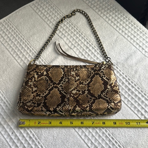 HOBO Brown and Tan Quilted Clutch with Chain Strap - Picture 8 of 9